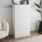Commode 5 tiroirs blanc mat