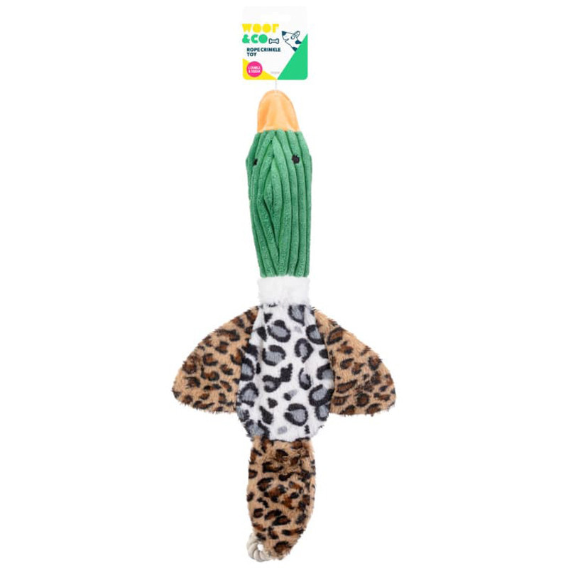 Jouet canard ou ecureuil corde