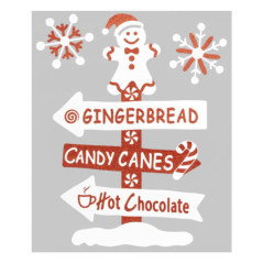 Sticker floque canne 28x34