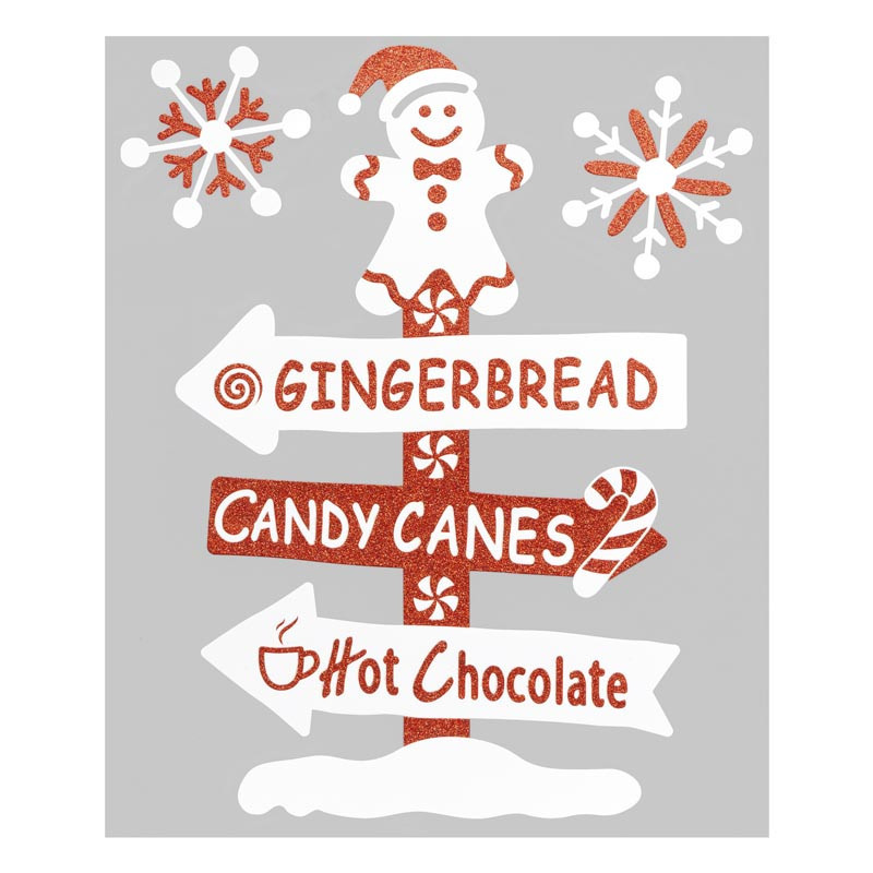 Sticker floque canne 28x34