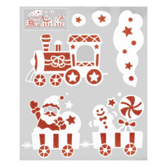 Sticker floque train 28x34