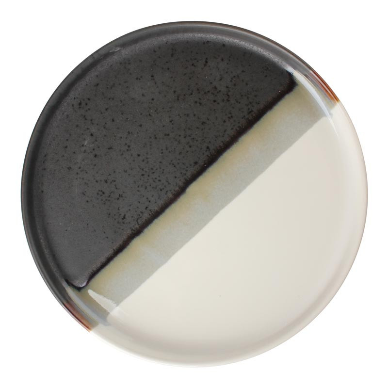 Assiette dessert motif traits