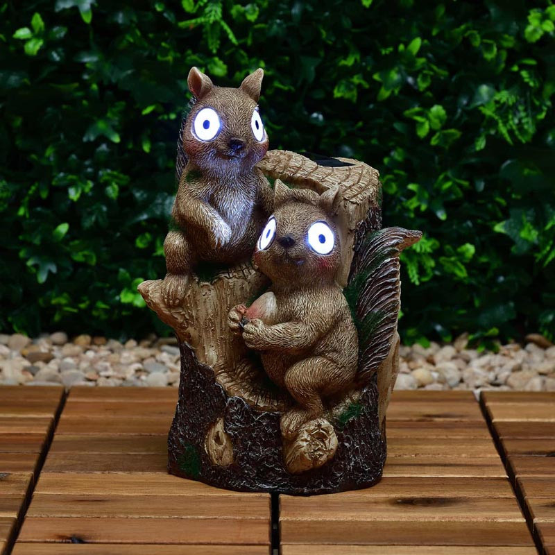 Statue animaux solaire gros yeux