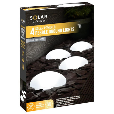 Galets solaire x4 blanc