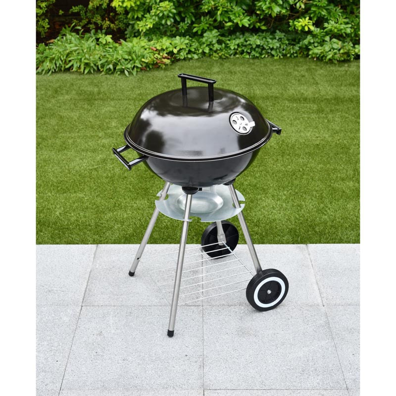 Barbecue rond roulettes + couver