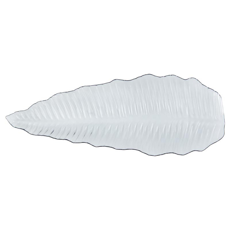 Assiette motif feuillage