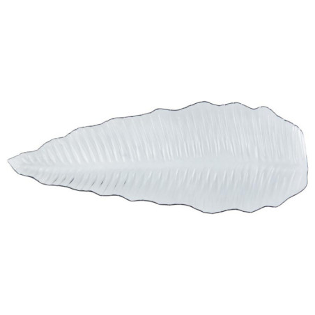 Assiette motif feuillage