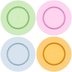 Lot de 4 assiettes transparents