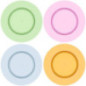 Lot de 4 assiettes transparents