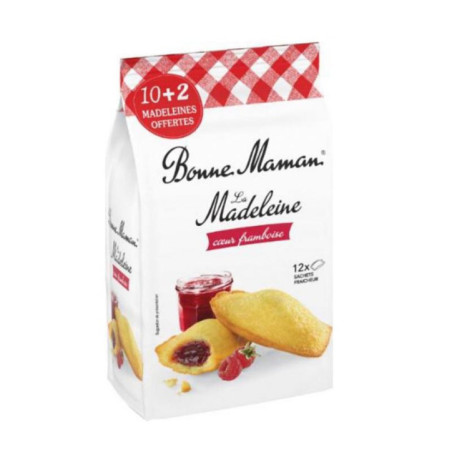 Madeleine coeur framboise 360g