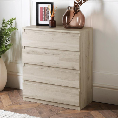 Commode 4 tiroirs coloris bois c