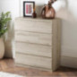 Commode 4 tiroirs colori bois cl