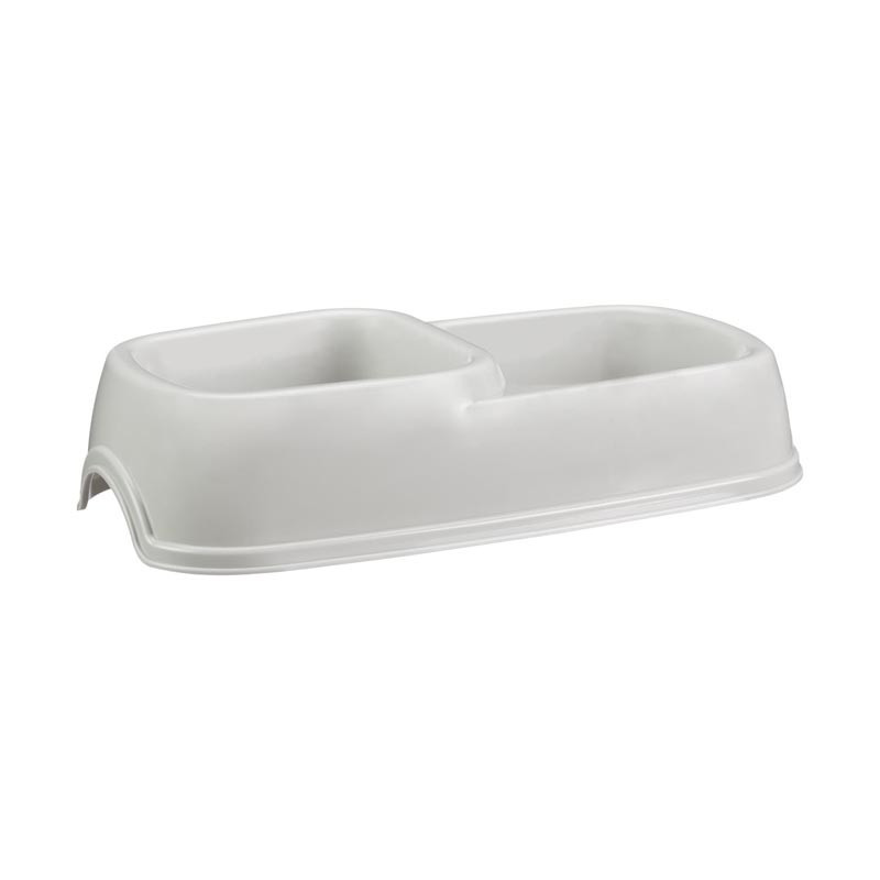 Gamelle plastique double grise