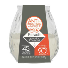 Bougie ext verre geraniol +/-40h