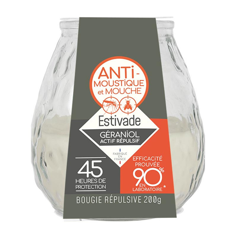 Bougie ext verre geraniol +/-40h