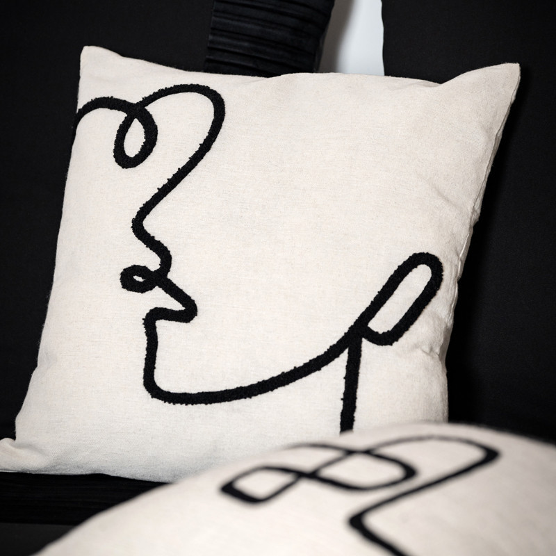 Coussin lou 45x45cm visage