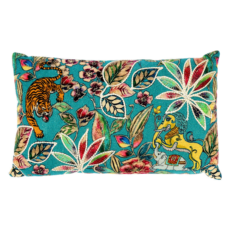 Coussin brode imprime 30x50cm