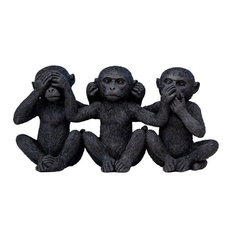 Sculpture 3 singes de la sagesse