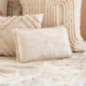 Coussin bord brode 35x20cm