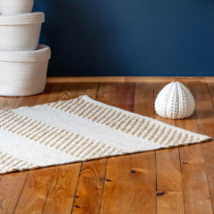 Tapis coton jute 70x140cm
