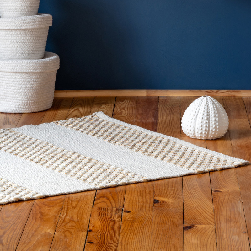 Tapis coton jute 70x140cm