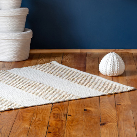 Tapis coton jute 70x140cm