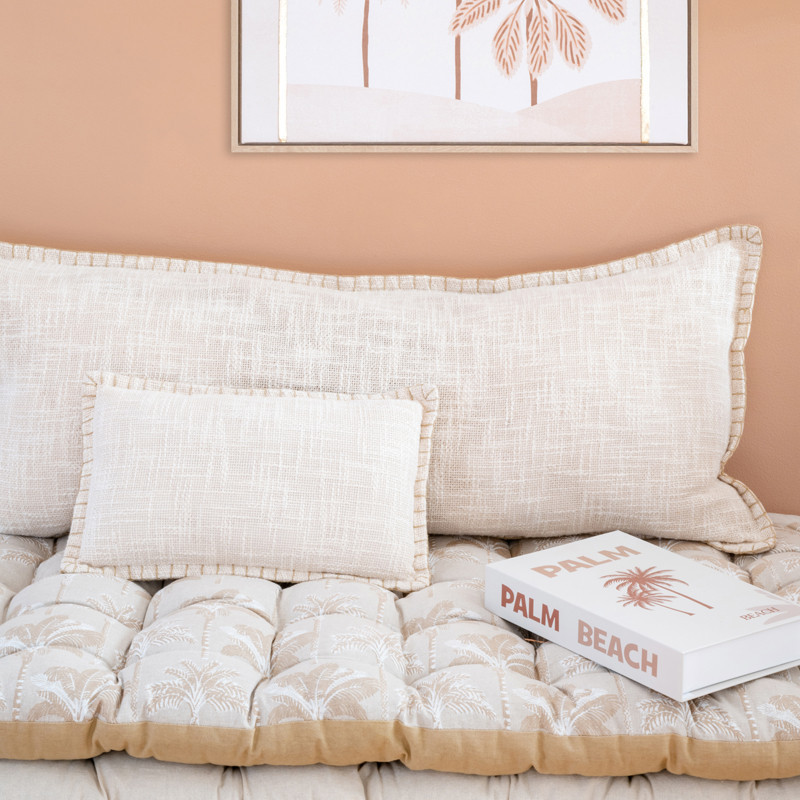 Coussin bord brode 90x40cmcm