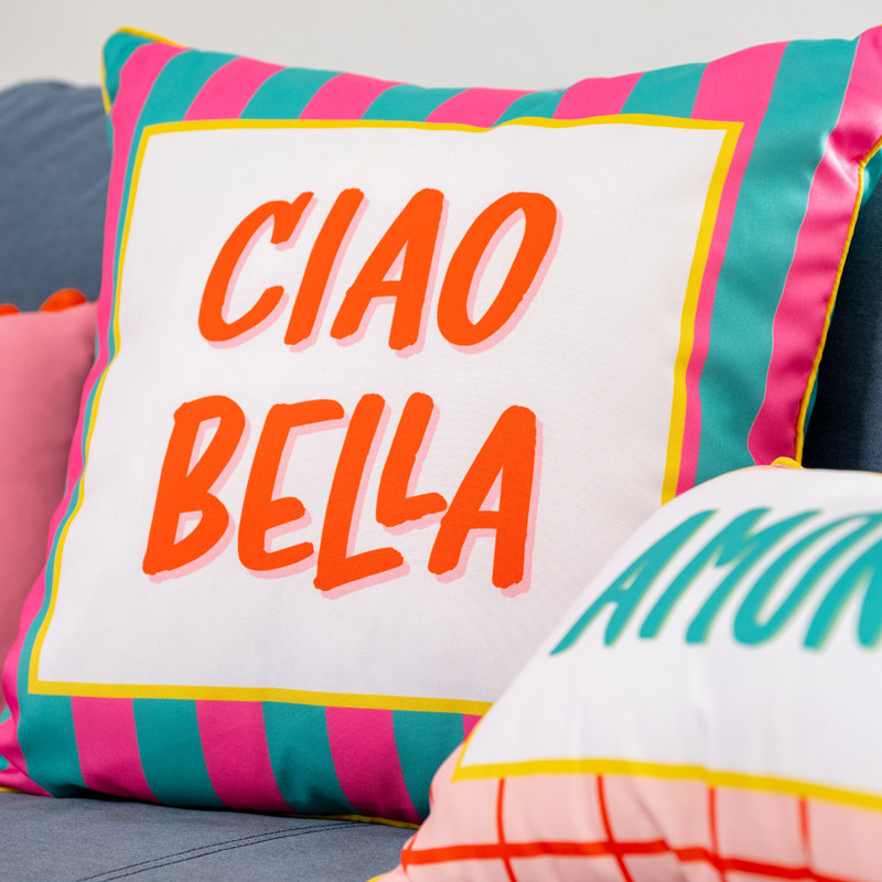 Coussin ciao bella 45x45cm