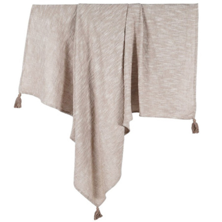 Plaid india 130x170cm creme