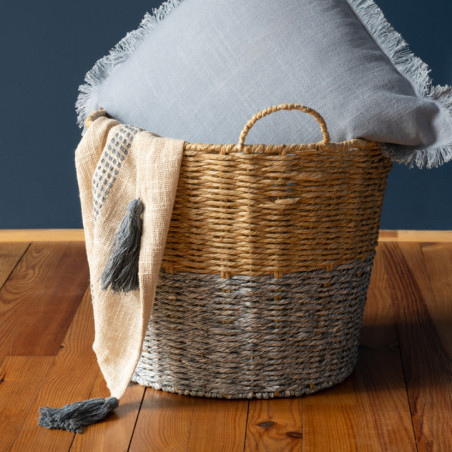 Plaid coton pompons 130x160cm