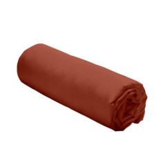 Drap housse 160x200cm  terracott