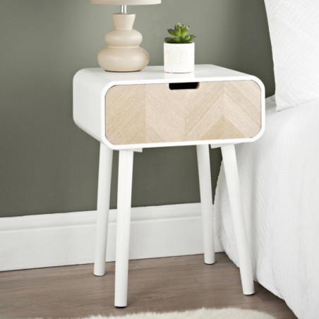 Chevet chevrons blanc