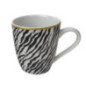 Mug leopard/zebre lisere gold