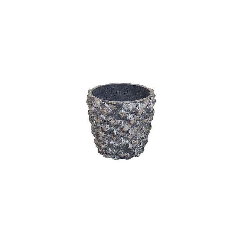 Pot uf gizeh argent o18.5h18cm