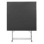 Table carree metal 70cm gris mat