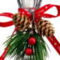 Bougeoir en verre decor noel