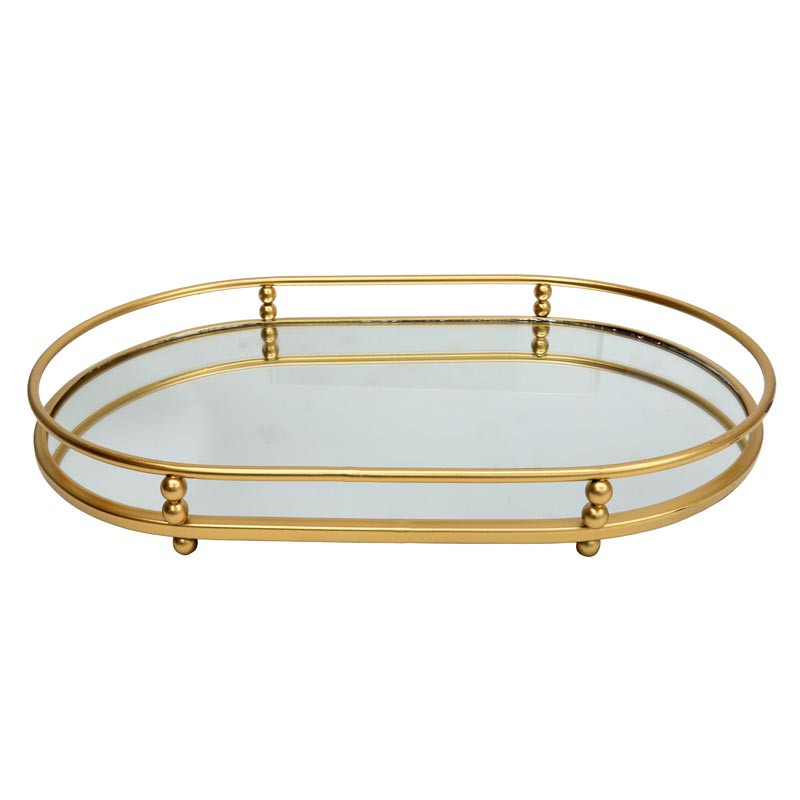 Plateau metal gold 33x21cm