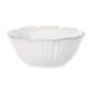 Bol blanc bord bleu