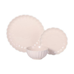 Service 12 pcs forme fleurs rose