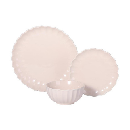 Service 12 pcs forme fleurs rose