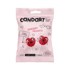 Sucettes coeur cerise x10 110g