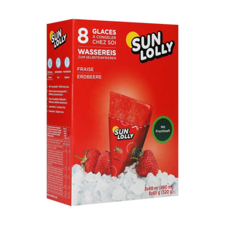 Sucette a glacer fraise