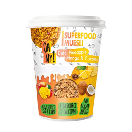 Muesli date, ananas, mangue,coco