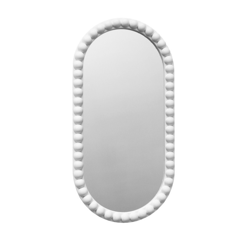Miroir bord blanc bubble