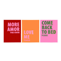 Lot de 3 affiches decoratives