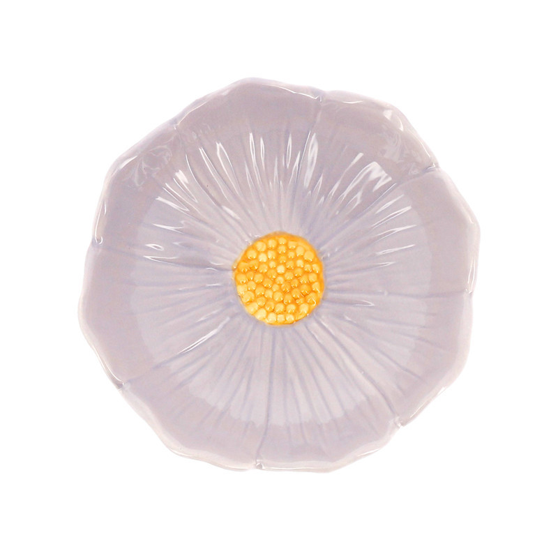 Assiette creuse fleure violette