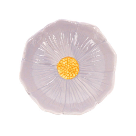 Assiette creuse fleure violette