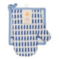 Set gant et manique bleu