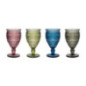 Set 4 verres a vin colores strie