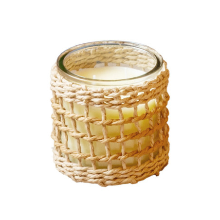 Bougie pot tresse papier m d